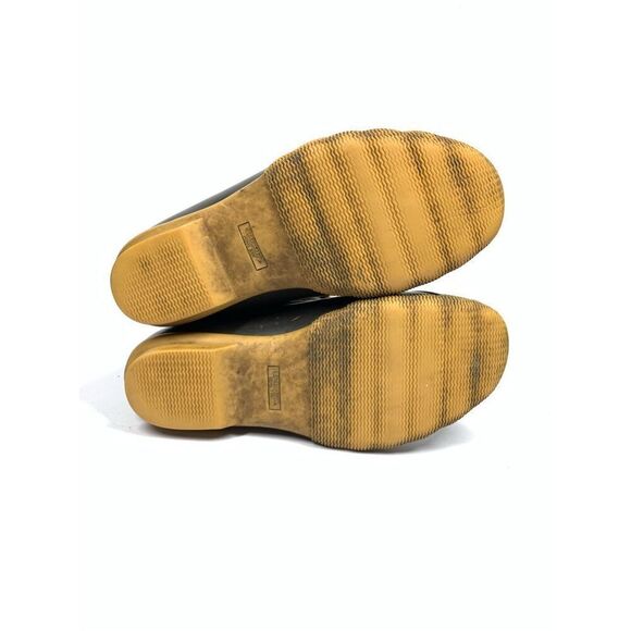 Sperry Women Black with Brown Leather Duck Boots Leather Laces Size 7.5 - Picture 5 of 6